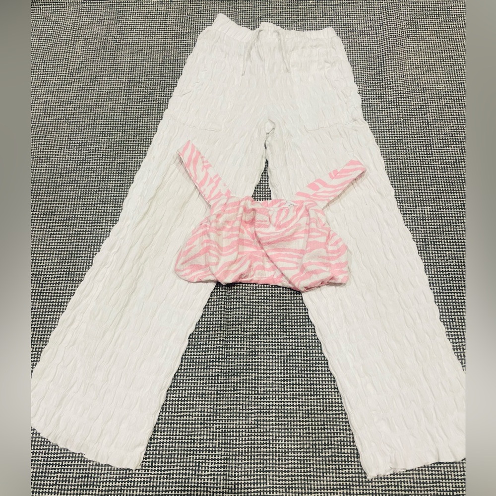 Zara Trendy Set white / Pink